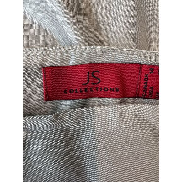 JS Collections A-Line Maxi Skirt Silver Gray Size 14 - Picture 7 of 7